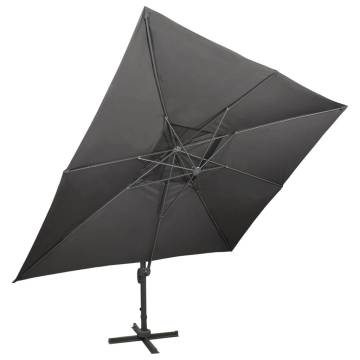 Cantilever Garden Parasol Anthracite 400x300 cm - HipoMarket