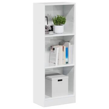 High Gloss White Bookcase - 40x24x109 cm Engineered Wood