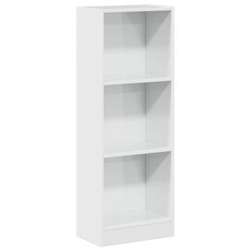 High Gloss White Bookcase - 40x24x109 cm Engineered Wood