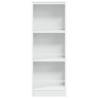 High Gloss White Bookcase - 40x24x109 cm Engineered Wood