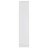 High Gloss White Bookcase - 40x24x109 cm Engineered Wood