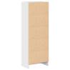 High Gloss White Bookcase - 40x24x109 cm Engineered Wood