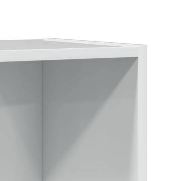 High Gloss White Bookcase - 40x24x109 cm Engineered Wood