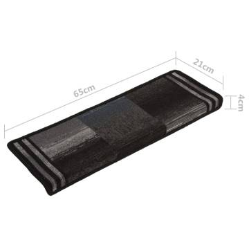 Stair Mats Self-adhesive - 10 PCS Black & Grey | HipoMarket