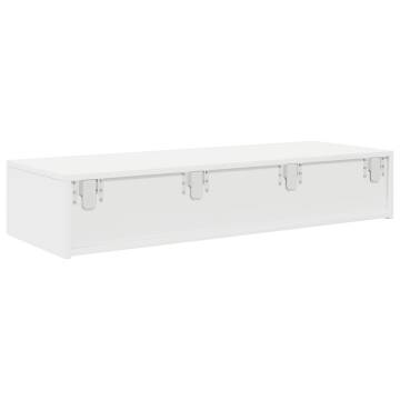 Wall Shelf with Drawers - White 100x36x19 cm | Hipomarket