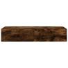 Wall Shelf with Drawers - Smoked Oak 100x36x19 cm | HipoMarket