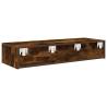 Wall Shelf with Drawers - Smoked Oak 100x36x19 cm | HipoMarket