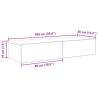 Wall Shelf with Drawers - Smoked Oak 100x36x19 cm | HipoMarket