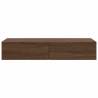 Wall Shelf with Drawers - Brown Oak | 100x36x19 cm Engineered Wood