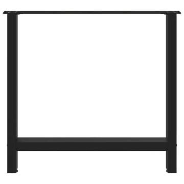 Black Coffee Table Legs - 2 pcs Steel 70x(72-73) cm