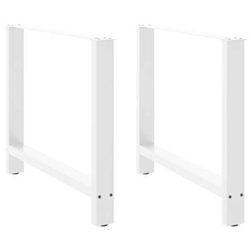 Coffee Table Legs White - Durable Steel | 90x(72-73) cm