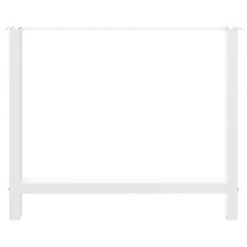 Coffee Table Legs White - Durable Steel | 90x(72-73) cm