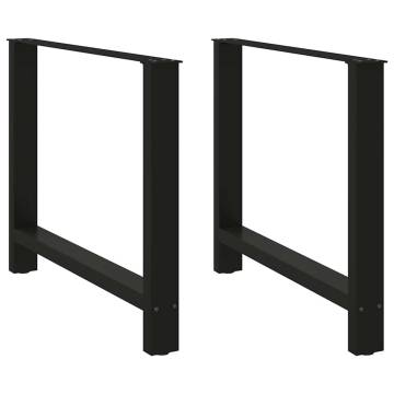 Black Coffee Table Legs (2 pcs) - Durable Steel | Hipomarket