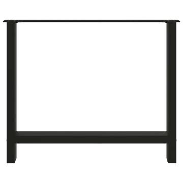 Black Coffee Table Legs (2 pcs) - Durable Steel | Hipomarket