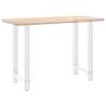 Stylish White Coffee Table Legs - Durable Steel, 50x(90-91) cm