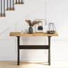 NOAIN Console Table with X-Shaped Legs - Solid Pine Wood