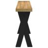 NOAIN Console Table with X-Shaped Legs - Solid Pine Wood