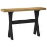 NOAIN Console Table with X-Shaped Legs - Solid Pine Wood