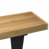 NOAIN Console Table with X-Shaped Legs - Solid Pine Wood