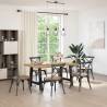 NOAIN A-Shaped Legs Dining Table | Solid Pine Wood 160x90cm