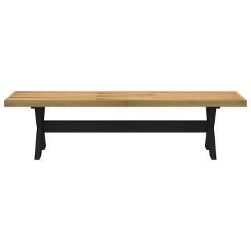 NOAIN Dining Bench with X-Shaped Legs - Solid Pine Wood