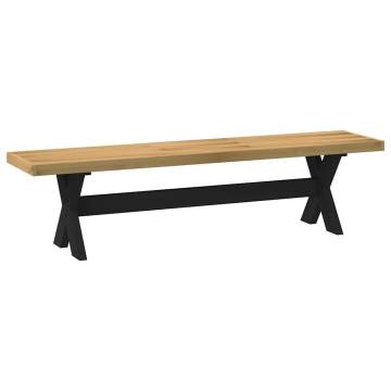 NOAIN Dining Bench with X-Shaped Legs - Solid Pine Wood