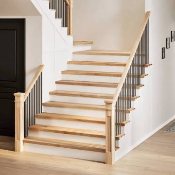 Stair Treads 2 pcs Solid Oak 120x30x2 cm - Natural Wood Finish