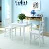 Three Piece Dining Set Pinewood White Colour white Number of 2 