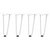 Hairpin Table Legs 4pcs White 30cm Solid Steel | HiPoMarket