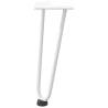 Hairpin Table Legs 4pcs White 30cm Solid Steel | HiPoMarket