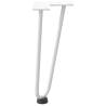 Hairpin Table Legs 4pcs White 30cm Solid Steel | HiPoMarket