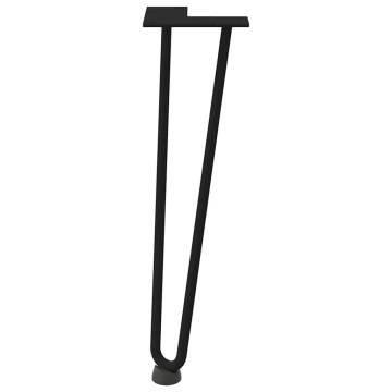 Hairpin Table Legs 4 pcs Black 42 cm Solid Steel | Hipomarket