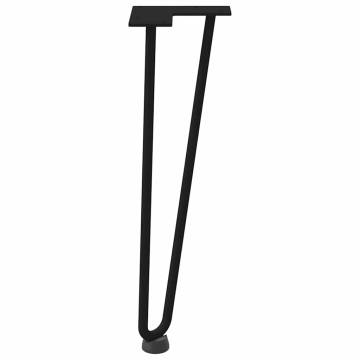 Hairpin Table Legs 4 pcs Black 42 cm Solid Steel | Hipomarket