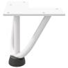 Hairpin Table Legs 4 pcs White 10 cm Solid Steel | HipoMarket