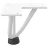 Hairpin Table Legs 4 pcs White 10 cm Solid Steel | HipoMarket