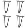 Hairpin Table Legs 4 pcs Anthracite 20 cm Solid Steel - HipoMarket