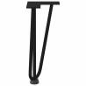 Hairpin Table Legs 4 pcs Black 30 cm Solid Steel - Hipomarket