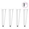  Hairpin Table Legs 4 pcs White 42 cm Solid Steel Colour white Size 42 cm Quantity in Package 1 Model 3 rods 