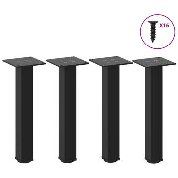 Premium Black Coffee Table Legs - 30-32 cm Steel - 4 pcs