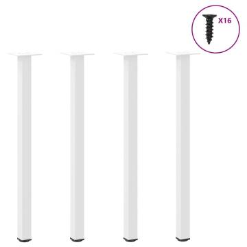 Coffee Table Legs 4 pcs White 72-74 cm Steel - Hipomarket