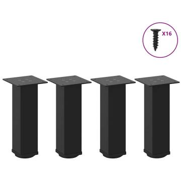 Coffee Table Legs 4 pcs Black 30-32 cm Steel | HipoMarket