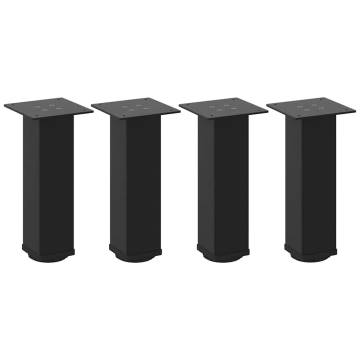 Coffee Table Legs 4 pcs Black 30-32 cm Steel | HipoMarket