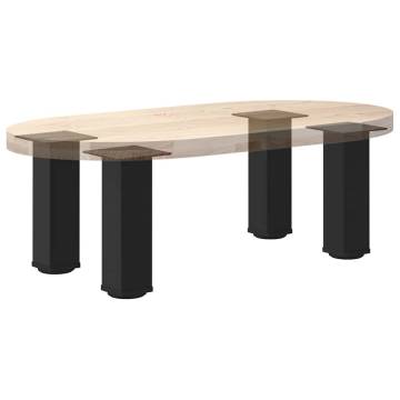 Coffee Table Legs 4 pcs Black 30-32 cm Steel | HipoMarket