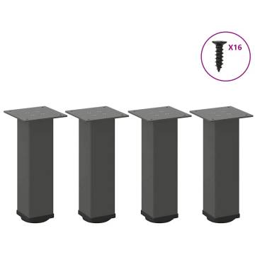 Coffee Table Legs - 4 pcs Anthracite Steel 30-32 cm | HipoMarket