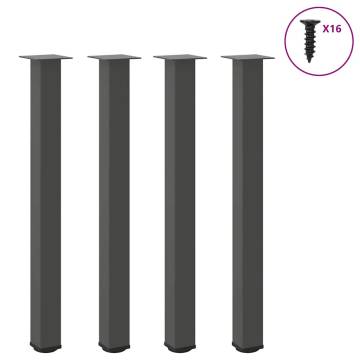 Coffee Table Legs (Anthracite) - 4 pcs Steel, 90-92 cm