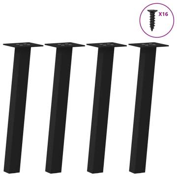 Coffee Table Legs 4 pcs Black 42 cm Steel | Hipomarket