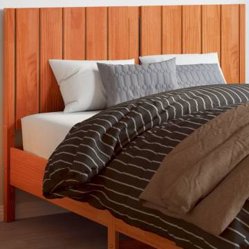 Headboard Wax Brown 135cm Solid Wood Pine - Stylish & Sturdy