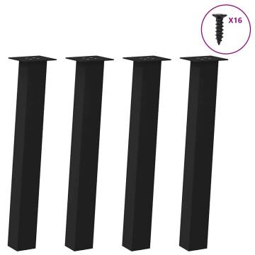 Stylish Black Coffee Table Legs - 72 cm Steel - 4 pcs Set