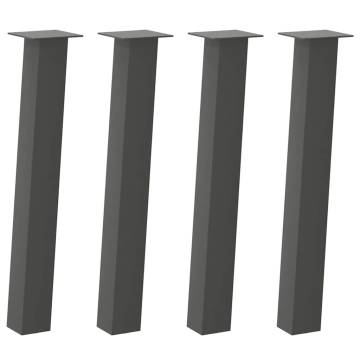 Coffee Table Legs (4 pcs) Anthracite 72 cm Steel - HiPo Market