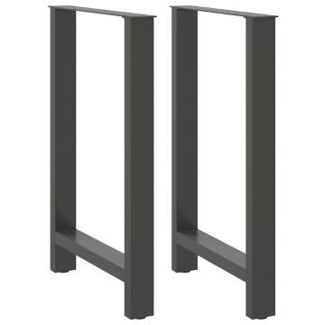 Anthracite Coffee Table Legs - 2 pcs Steel 60x(90-91) cm